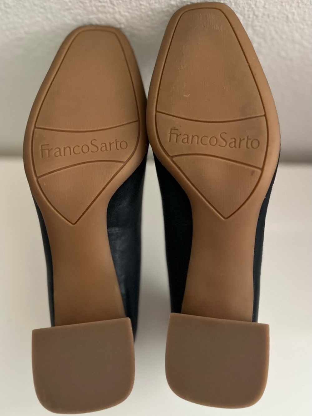 Franco Sarto Black Leather Block Heel Pumps 6M - Picture 5 of 16